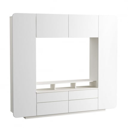 Шкаф комбинированный Румба 03.272 Белый Белый глянец_0