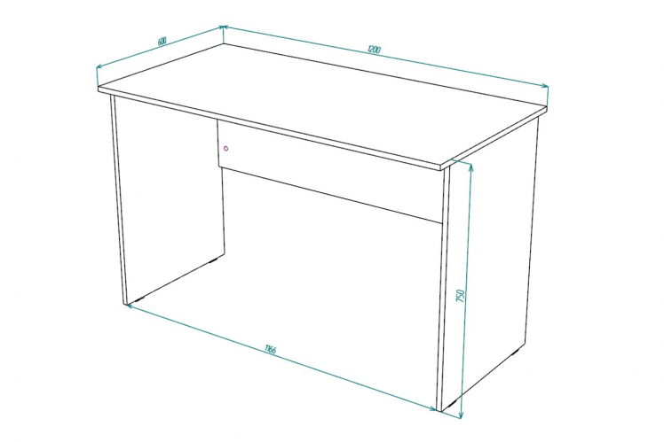 Стол офисный СО 1200-16 Венге_1