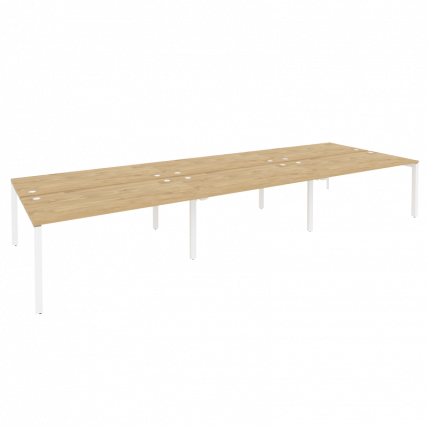 Рабочая станция на П-образном м/к ОНИКС О.МП-Д.РС-6.4.8 Тиквуд Светлый/Белый / ONIX O.MP-D.RS-6.4.8_0