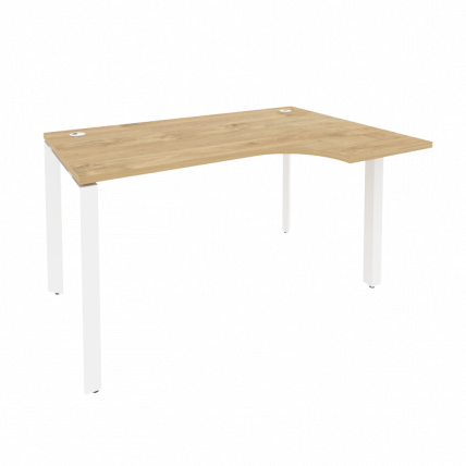 Стол эргономичный правый на П-образном м/к ОНИКС О.МП-СА-2Р Тиквуд Светлый/Белый / ONIX O.MP-SA-2R_0