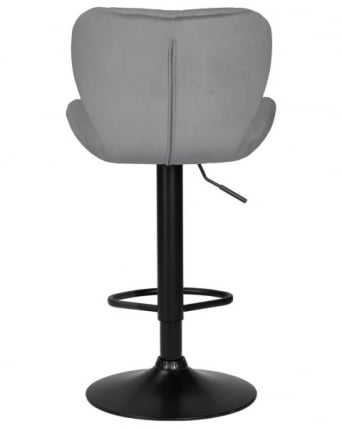 Стул барный ДОБРИН БАРНИ БЛАCК (серый велюр (МДЖ9-75)) 2 шт / DOBRIN BARNY BLACK (MJ9-75))_6
