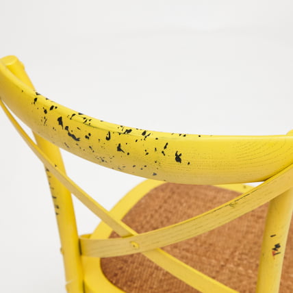 Стул CРОСС (мод.CБ2001) дерево береза, 49.5*53.5*87, античный желтый / CROSS (mod.CB2001)_6