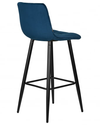 Стул барный ДОБРИН НИCОЛЕ (черные матовые ножки, темно-синий велюр (108-95)) / DOBRIN NICOLE_3