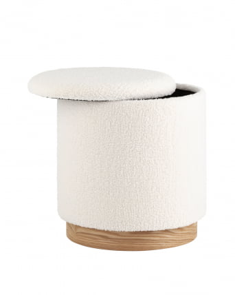 Пуф с ящиком Холли Л Тедди белый / L_1