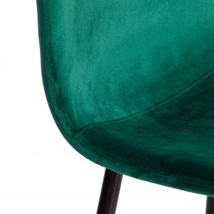 Стул БРЕЕЗЕ (мод. 4724) вельвет/металл, 44 х 53 х 87 см, Лигхт дэрк греен (изумрудный) ХЛР56 / черный / BREEZE (mod. Light dark green HLR56_6