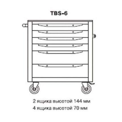 Тележка инструментальная ТБС-6 оранжевый / TBS-6_2