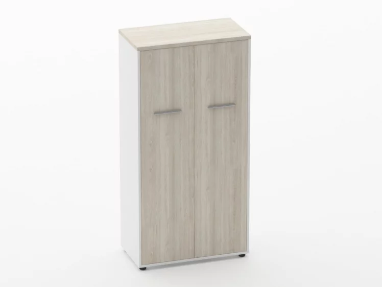 Шкаф 3 широкий закрытый, 2 двери Дека 10.16.141 Дуб Сантана светлый/Белый / Deka_0