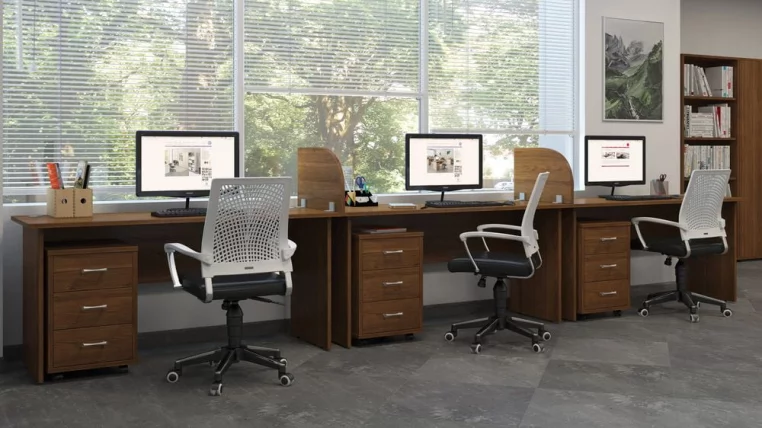 Тумба подкатная с 3 ящиками ТРД29630303 Орех / TRD29630303_2