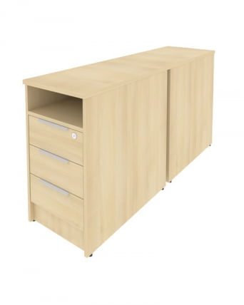 Тумба приставная двойная Метал Сйстем Б.ТП-2 Акация/Серый / Metal System_0