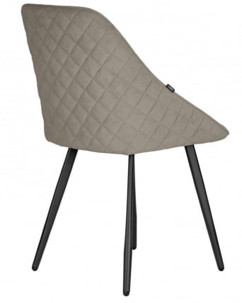 Стул обеденный ДОБРИН СТЕЛЛА (ЭМАЛЬ ЧЕРНЫЙ МУАР велюр Катаниа Кокоа) / DOBRIN STELLA Catania Cocoa)_3