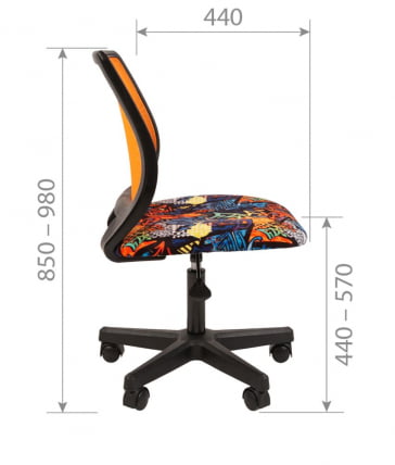 Детское кресло Чаирман ТИН (Кидс) 112 черный пластик CРАЗЙ/ТВ-66 / Chairman (Kids) CRAZY/TW-66_4