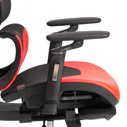 Кресло КингКобра иск. кожа / сетка, черный / красный / KingCobra_15