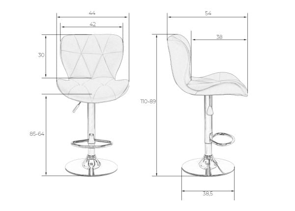 Стул барный ДОБРИН БАРНИ (фиолетовый) 2 шт / DOBRIN BARNY_10