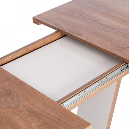 Стол обеденный ВОКС ЛДСП, 132-172кс85кс75,5 см, Дуб Канзас/Пепел / VOX 132-172x85x75,5_12