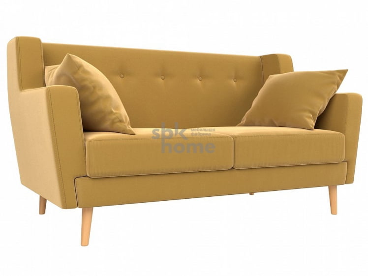 Диван Брайтон прямой 2-х местный  (1390*800*850) Желтый, 108923_0