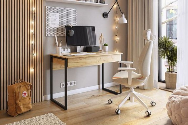 Стол Юниор СМУ-01 дуб крафт золотой/черный муар / SMU-01_9