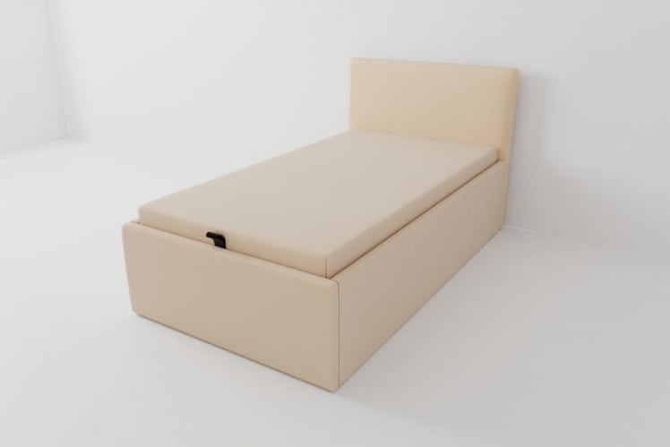 Детская кровать Стандарт с подъемным механизмом и матрасом Цвет фасада: Бежевый; Материал фасада: ЛДСП; Спальное место: 800х1600_0