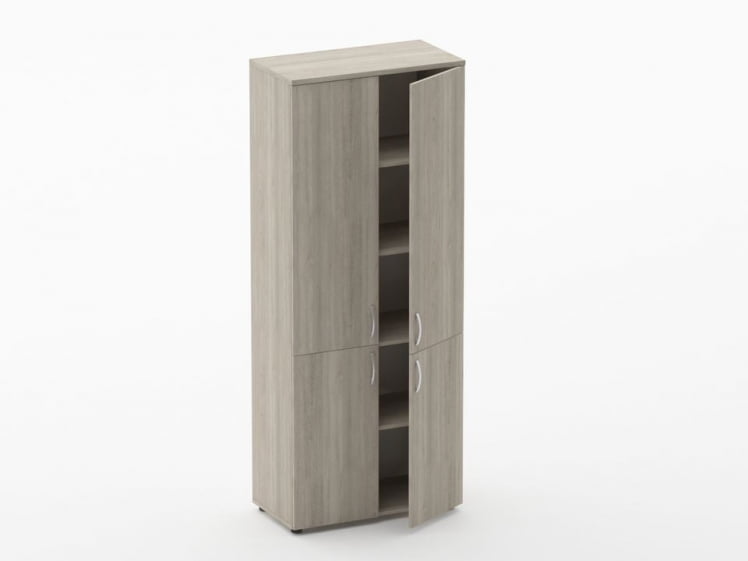 Шкаф высокий закрытый Глассй 6.19.131 Дуб сантана светлый / Glassy_1