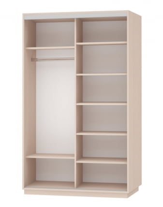 Шкаф-купе двухдверный Экспресс Дуо Комби 1400х2200х Дуб молочный / 1400х2200h_1