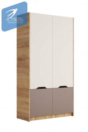 Шкаф РИCХ ШК-002 Миндаль/Глиняный серый/дуб крафт золотой / RICH_0