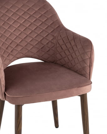 Стул Венера НЕВ диамант велюр Пыльно-розовый / NEW_1