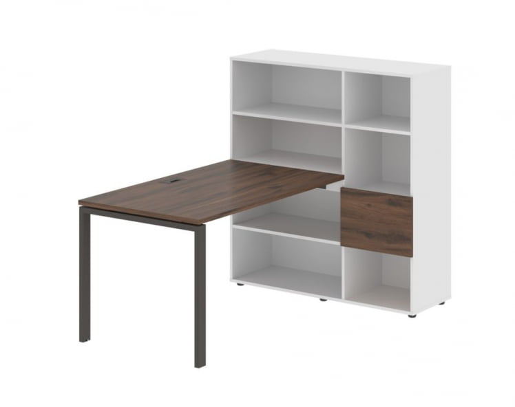 Рабочая станция ЕДИС ЕУРСТ 1213 Дуб Денвер темный Мокко Белый / EDIS EURST_0
