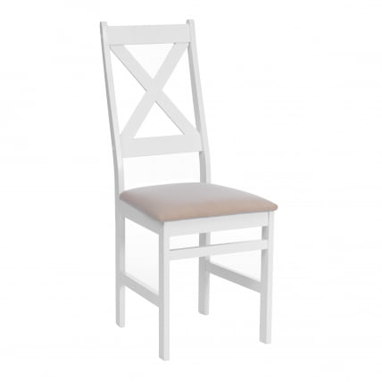 Стул CРОССМАН НЕВ, Многослойный березовый шпон, 41х40х100 см, вхите/велюр бежевый / CROSSMAN NEW, white/велюр_0