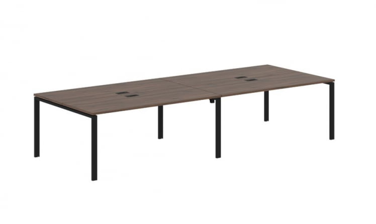 Бенч-система 4-местная ЕДИС ЕУВСТ 3513 Дуб Денвер темный Черный / EDIS EUWST_0