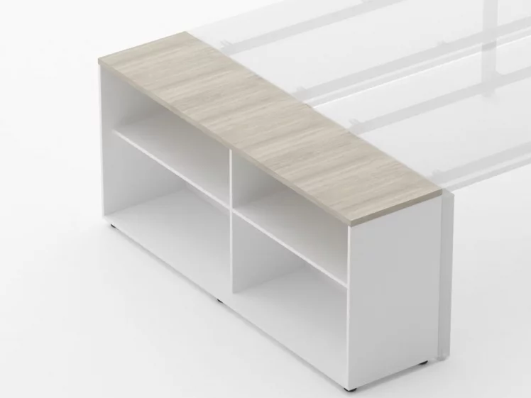 Тумба открытая Дека 9.01.165 Дуб Сантана светлый/Белый / Deka_1