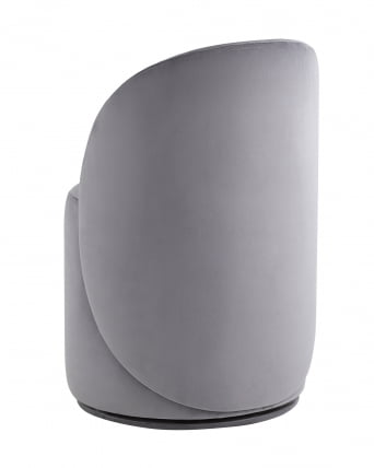 Пуф Лореен вращающийся велюр Серый / Loreen_6