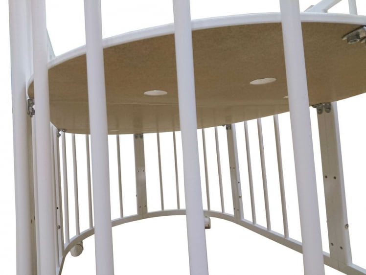 Кровать-трансформер с двумя матрасами и маятником Меррй Хаппй Мини матовая Белая (3 в 1) / Merry Happy Mini_6