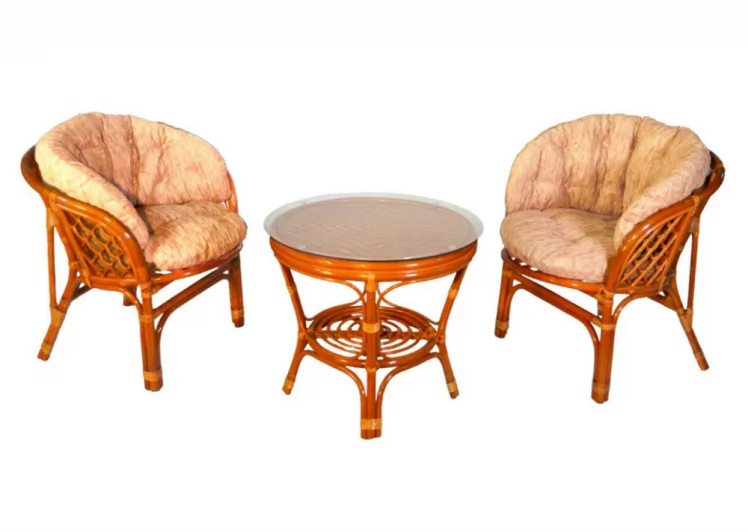 Комплект Багама дуэт, подушки светлые полные Бахама14 коньяк / Bahama14_0