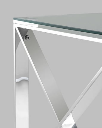 Журнальный стол КРОСС 55кс55 Серебро / 55x55_3