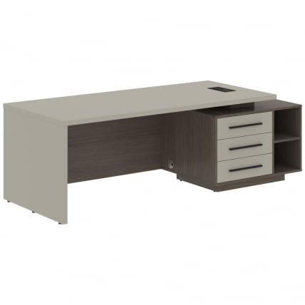 Стол руководителя правый ВЕЛИОН ВCТ 2390 Р Аметист Дуб Сильвер / VELION VCT R_0