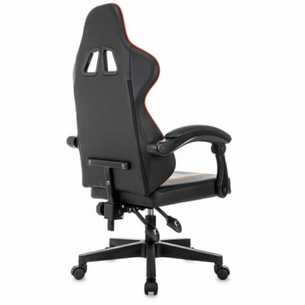 Кресло компьютерное БРАБИКС Шоотер ГМ-123, 2 подушки, экокожа, черное/красное / BRABIX Shooter GM-123,_5