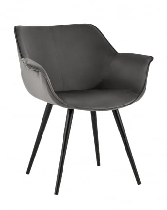 Стул Мэйсон Нев велюр Темно-серый / New_0