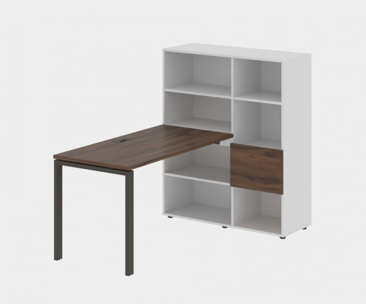 Рабочая станция ЕДИС ЕУРСТ 1113 Дуб Денвер темный Мокко Белый / EDIS EURST_0