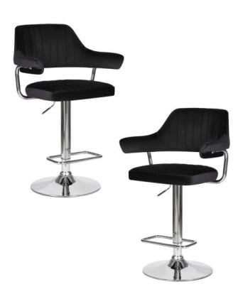 Стул барный ДОБРИН CХАРЛЙ (черный велюр (МДЖ9-101)) 2 шт / DOBRIN CHARLY (MJ9-101))_0