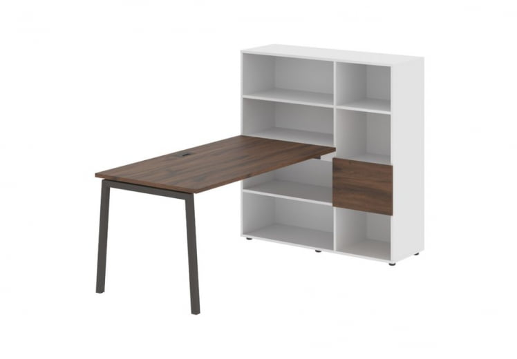 Рабочая станция ЕДИС ЕЛРСТ 1215 Дуб Денвер темный Мокко Белый / EDIS ELRST_0