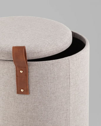 Пуф с ящиком Эркки С серый / S_2