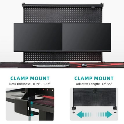 Перфорированная доска с комплектом креплений ЕУРЕКА АРПБ-01Б-УС, черный / EUREKA ARPB-01B-US,_1