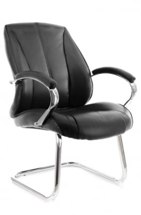 Кресло для посетителей Еверпроф Форум CФ Экокожа Черный / Everprof Forum CF_0