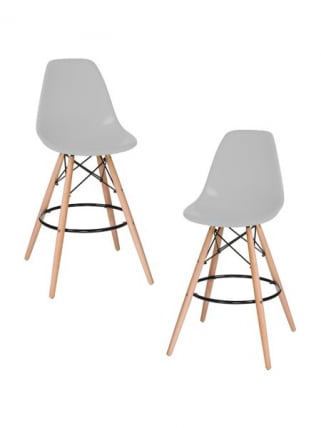 Стул барный ДОБРИН ДСВ БАР (ножки светлый бук, цвет сиденья светло-серый (ГР-01)) 2 шт / DOBRIN DSW BAR (GR-01))_0