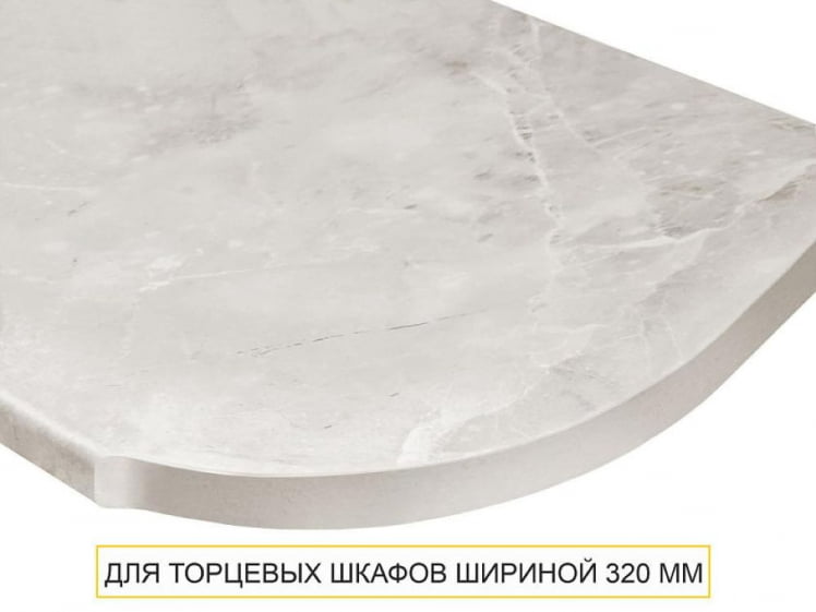 Столешница ПФР 18.150 Итальянский камень (правая радиусная) 1500 мм_0