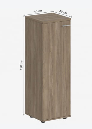 Шкаф средний левый Сигма СГ.804.ОД.ОД.Л Дуб темный / Sigma SG.804.OD.OD.L_1