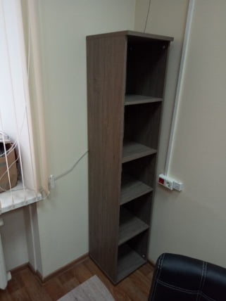 Шкаф высокий открытый Твин 16.16.12 Дуб Верцаска / Twin_2