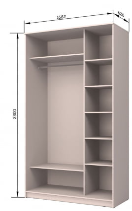 Шкаф-купе Хит-23-17-77 Орхидея Ясень шимо темный_1