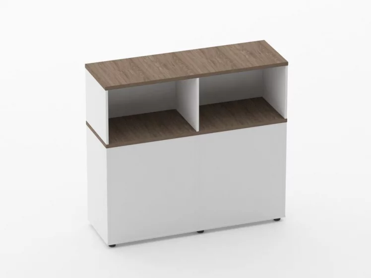Тумба комбинированная высокая для рабочего модуля Дека 9.04.125 Дуб Верцаска/Белый / Deka_2