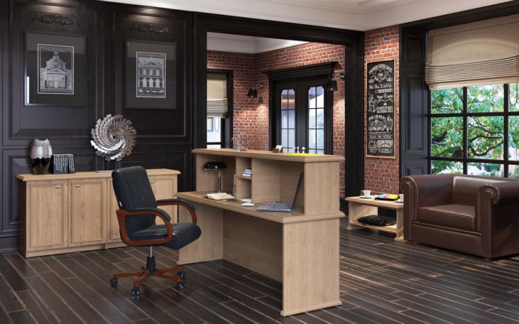 Стойка ресепшен РМС 200 Дуб девон / RMS_4