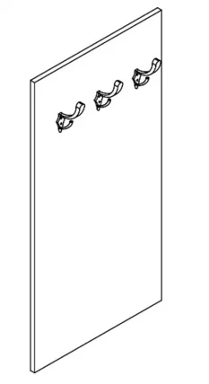 Вешалка-панель с крючками КХП 5010 Белый / KHP_1